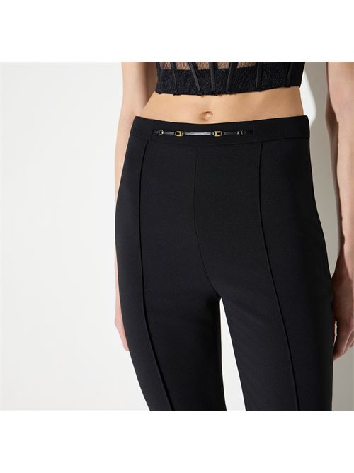 Pantaloni in doppio crêpe stretch ELISABETTA FRANCHI | PA19766E2/110